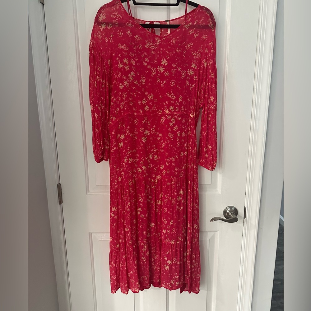 Free People floral maxi with slip
